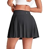 G4Free Pleated Tennis Skirts for Women Wrapped Front Golf Skorts A Line Flowy Soft Athletic with Inner Shorts Pockets