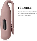 kwmobile 2x Clip Holders for Fitbit Inspire 3 2 Ace 3 Black Dark Rose view 3