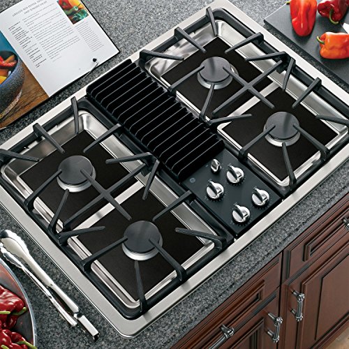 Reusable Gas Stove Burner Covers - 6 Pack Non-stick Stovetop Burner Liners Gas Range Protectors for Kitchen Size 10.6” x 10.6” Double Thickness 0.3mm, Cuttable, Dishwasher Safe, Easy to Clean - Thumbnail 4