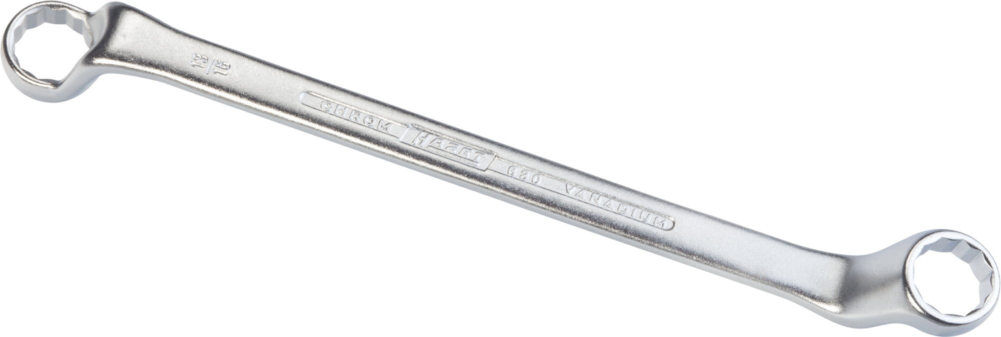 HAZET 630A-25/32X13/16 295 mm 12-Point Profile Polished Head Double Box-End Wrench - Chrome-Plated
