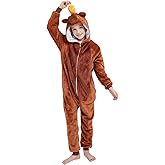 ABENCA Kids Onesie Animal Girls Costume One Piece Pajamas Sleepwear Cosplay Halloween Christmas