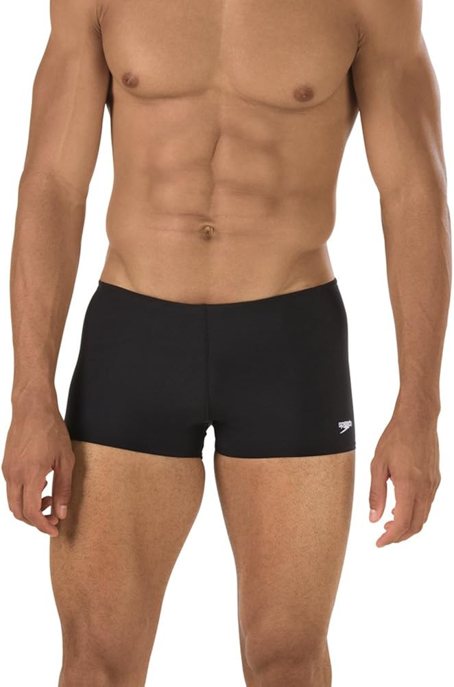 Speedo Men Race Endurance+ Polyester Solid Square Leg Swimsuit