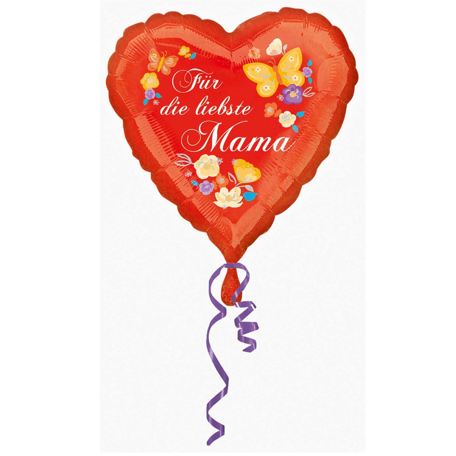 amscan 3374975 - Standard Foil Balloon for Your Favourite Mama, Size Approx. 43 cm, Helium Balloon