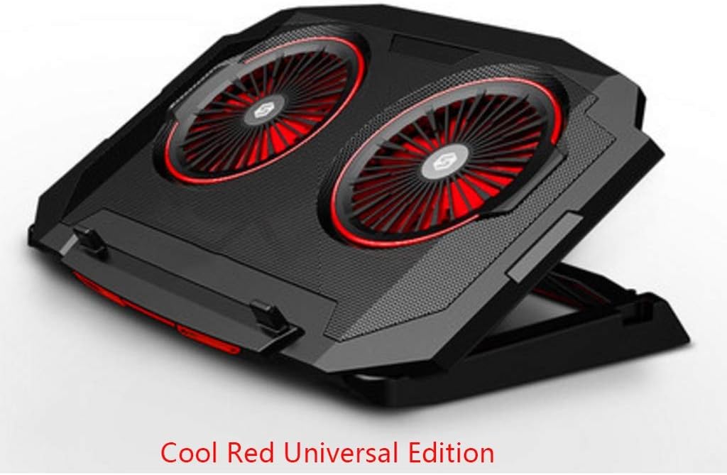 Alvis Super Laptop Cooler Dual-core Big Fans 4000RPM Water Cooling Sound Fan Cooling Board Compatible with Laptops Under 17" (Color : Red)