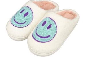 CWODOR Kids Slippers Boys Girls Plush Non-Slip House Slippers Cute Soft Slip-On Shoes For Little Big Kids