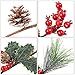 AGEOMET 16 Pack Christmas Pine Picks 11.8 Inch Artificial Pine Picks for Christmas Party Gift Home Decorations, 4 Styles