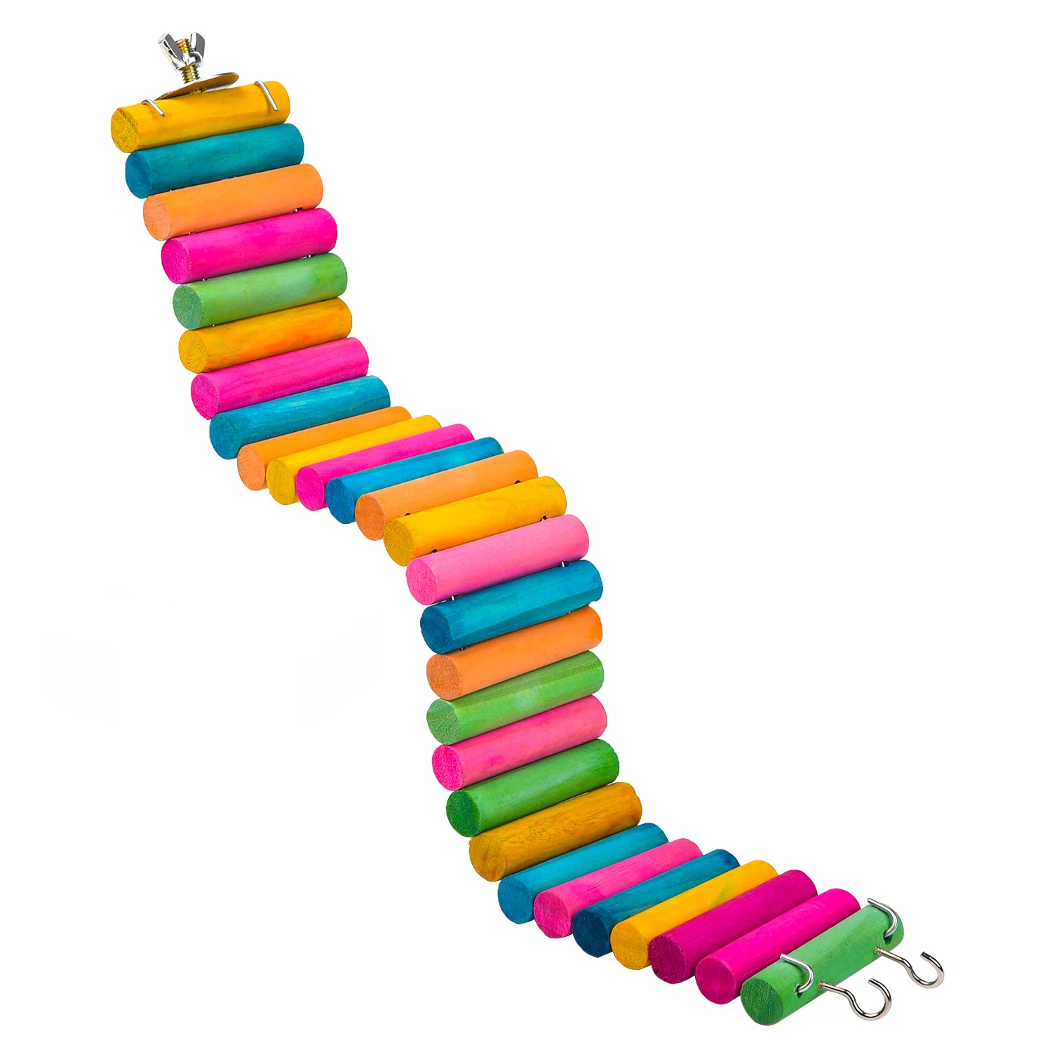 NAUZE Hamster Ladder Hamster Toys Hamster Entertainment Facilities Wooden Pet Ladder Ladder for Small Pet (Multicolor)