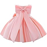IADOER Girl Flower Design Dress Sleeveless Flower Design Princess Wedding Dress for Toddler and Baby Girl