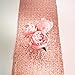 TRLYC 14X108-Inch Real Rose Gold Sequins Square Tablecloths and Table Runner with Wedding,various Sizes