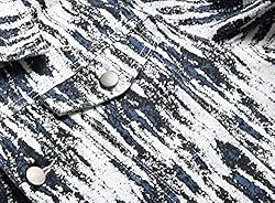 LAMKUKU Mens Denim Jacket Ripped Slim Jean Jacket