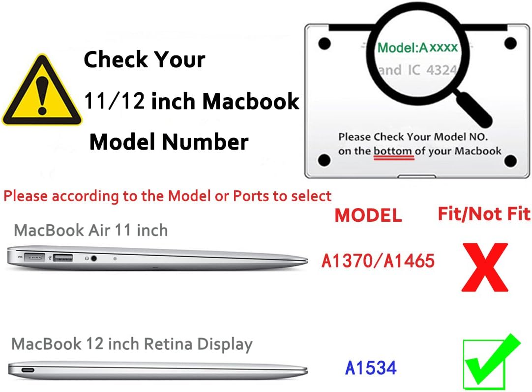 Se7enline Compatible with 12 inch MacBook Case 2015/2016/2017/2018/2019 Laptop Hard Shell Cover Case for MacBook 12-Inch Model A1534 with Retina Display - Image 3