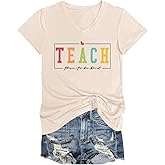 Teach Them to Be Kind Tshirts -Teacher Shirt Women- Teaching Kindness Shirts Teacher Inspirational Graphic Tee