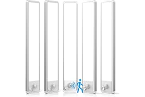 LUMIJOLI 5 Pack Under Cabinet Lighting Wireless 2200maAh Rechargeable LED Motion Sensor Magnetic Light Indoor Closet Lights for Kitchen, Stairs Cool White