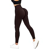 RXRXCOCO Womens High Waist Tummy Control Leggings Ruched Butt Lift Yoga Pants Workout Tights