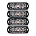 4X Amber Ultra Thin 4-LED Warning Emergency Flashing Strobe Light Bars Surface Mount for Car Van Truck Jeep 4x4 SUV ATV UTV