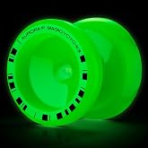 MAGICYOYO K3 Aurora-P Glow-in-the-Dark Pro Yo-Yo for Kids 8-12 &amp; Adults | Responsive/Unresponsive Fingerspin Trick Yoyo for Beginners &amp; Advanced Players with 12 Strings + Accessories (Glow Green)