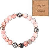Mikovivi Elegant 70th Birthday Gift, Handmade Stone Bead Bracelet for Women Ideal Birthday Jewelry for 70 Year Old Mom Grandma Wife or Friend