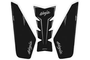 TZMAPU Compatible Kawasaki Ninja 400 Tank Pad,Motorcycle Tank Protector,Non-slip Fuel Tank Sticker Kit Rubber Protective Pads Kawasaki Ninja 400 Accessories (400 black)