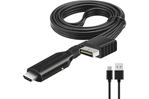 Wiistar PS2 to HDMI Converter Adapter Video Converter HDMI Cable for PS2 1m/3.2ft for HDTV HDMI Monitor Supports All PS2 Disp
