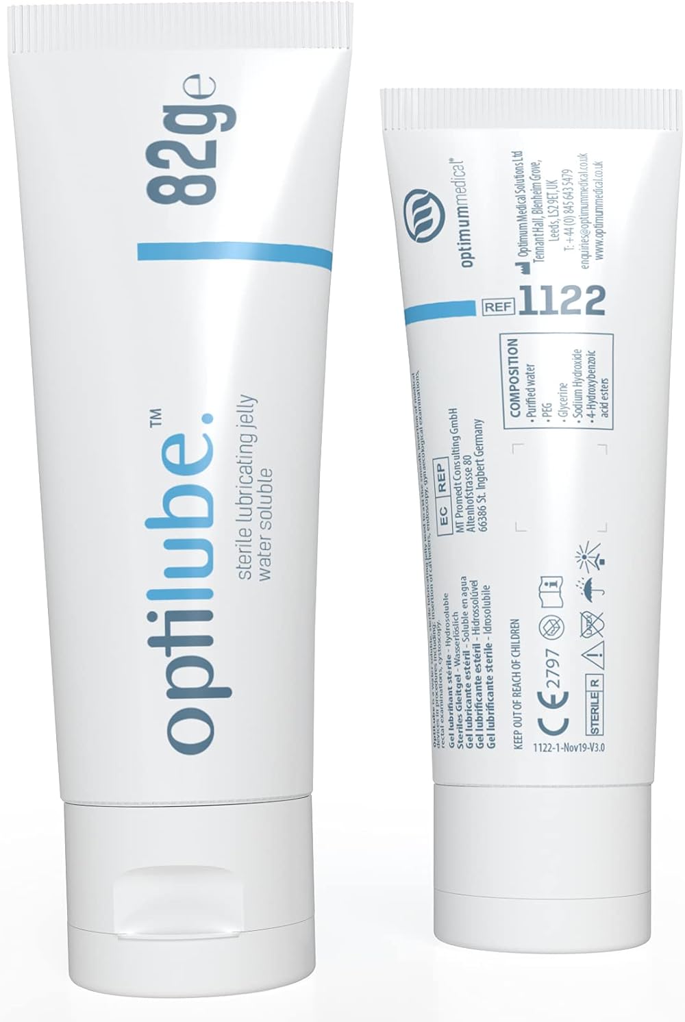 OptiLube Sterile Lubricating Jelly 82g Water Soluble Flip Cap