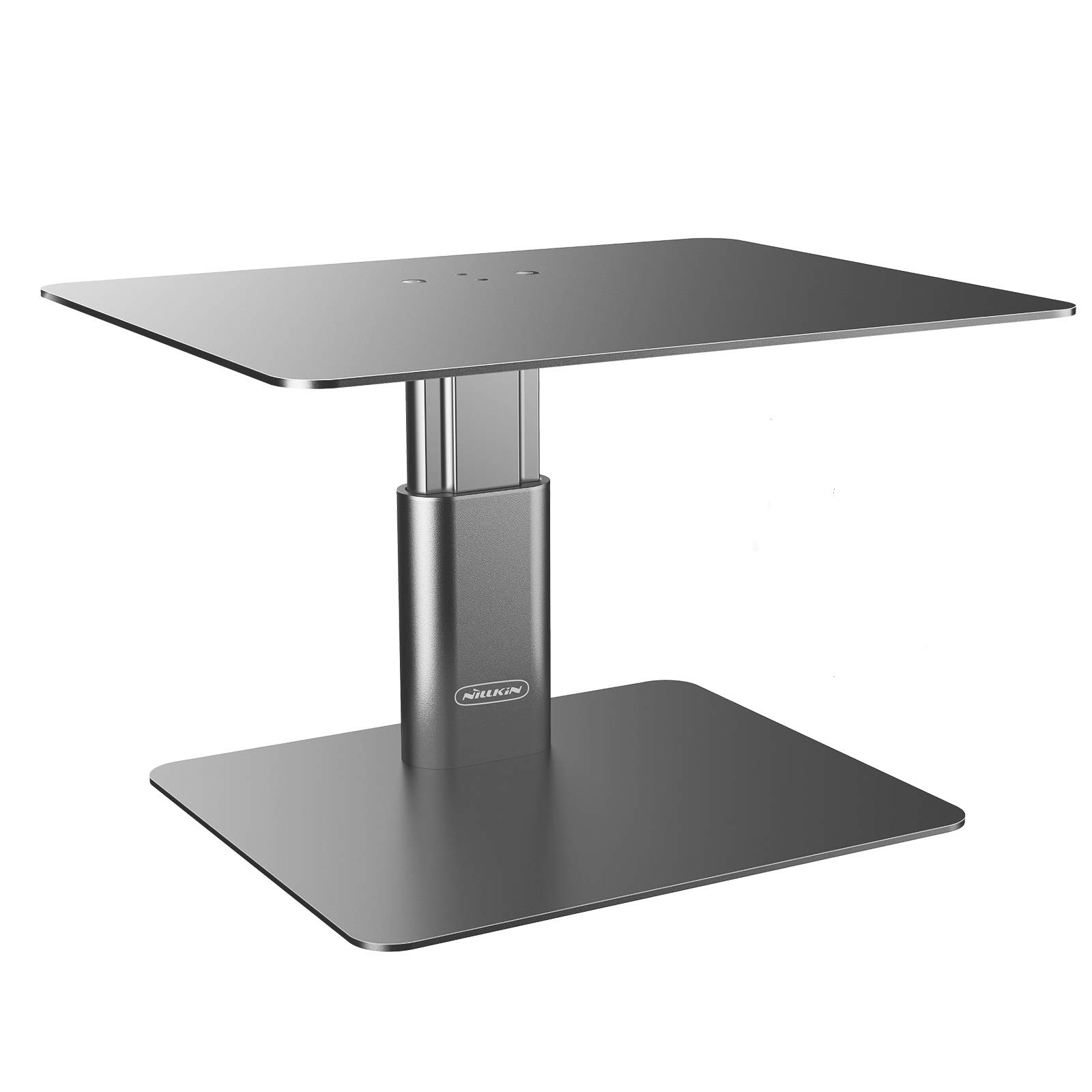 Nillkin Monitor Riser Stand, Adjustable Height Metal Desktop Stand Computer monitor stand up, Compatible with TV, PC, Laptop, Computer, iMac, and All Screen Display (Silver)