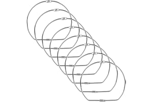 Lot de 8 anneaux de reliure en métal en forme de D de 12,7 cm pour cartes d'index, porte-clés, reçus, photos, fichiers, loisi