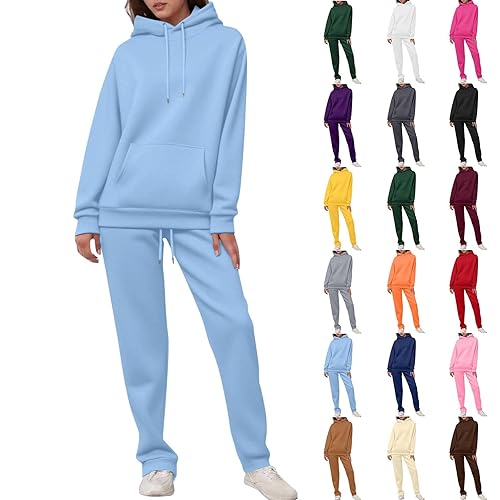 2025 Lounge Wear Sets for Women UK Tracksuit Full Set Wear 2 Piece Ladies Fall Fleece Tracksuits Comfort Long Sleeve Hoody Coat Tops Trousers Fashion Autumn Winter Clothing
