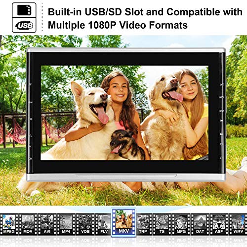 WKLTD Portable Car DVD Player for Kids,10.1 Inch Car Headrest DVD Player,DVD Player for Headrest Support 1080P Video,HDMI Input,Sync Screen,AV Out&in,Region Free,USB/TF Support, Last Memory