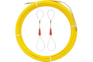 VGongTech 100ft Fiberglass Cable Puller Kit Through Wall Fish Tape Electrical Fish Tape Duct Rodder Wire Cable Puller Threade