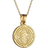 Jude Jewelers Saint Benedict Medal Stainless Steel Christian Jesus Evil Protection Catholic Religious CSPB Pendant Necklace
