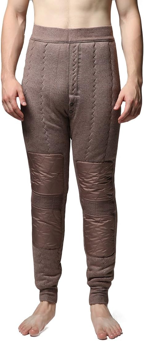 Jianai Men's Heavy-Weight Four-Layer Thermal Underwear Bottoms Pants