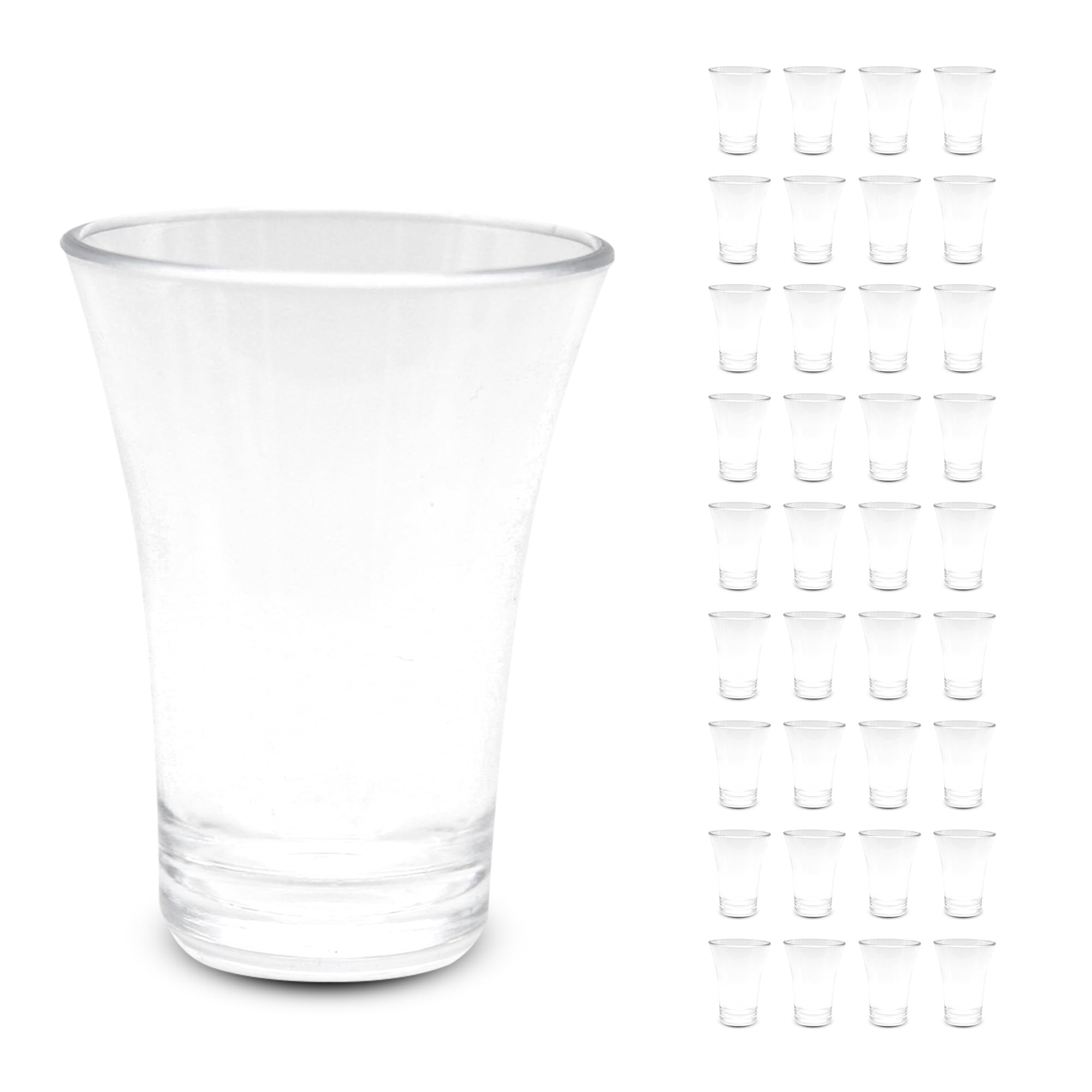 DOJA Barcelona | Plastic Shot Glass | 4 cl | Pack 36 | Polycarbonate Plastic Shot Glasses | Reusable Hard Plastic Shot Pots | Reusable Pacifiers for Snacks, Coffee, Liquor