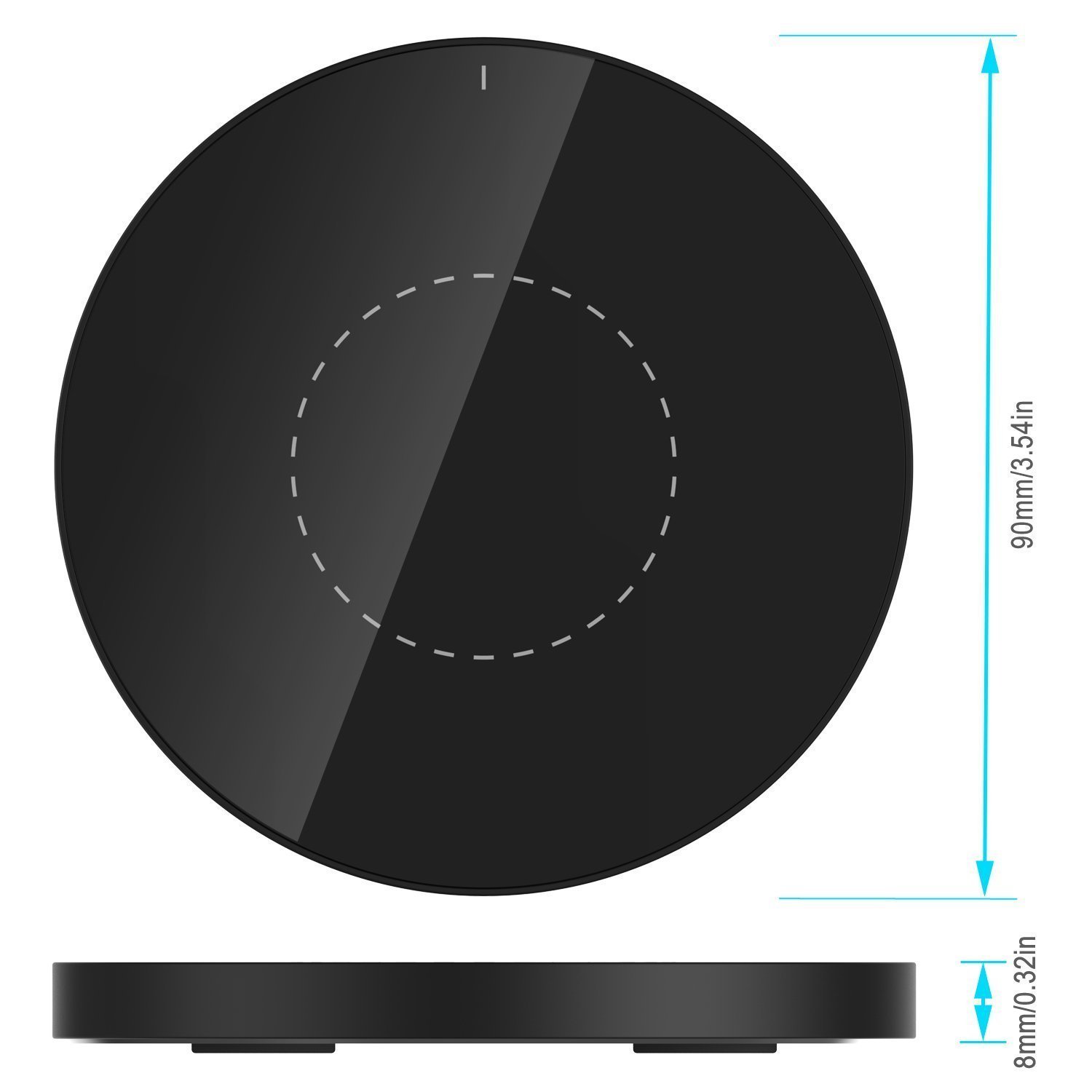 BETTERSHOP [QI-CERTIFIED]carica ricarica CARICABATTERIE PAD stazione wireless PER APPLE IPHONE 8 8 PLUS X - SAMSUNG GALAXY S6 S7 S8 S9 EDGE PLUS NOTE 5 8