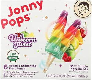 JonnyPops® Unicorn Twist Organic Enchanted Fruit Punch Frozen Pops 6ct