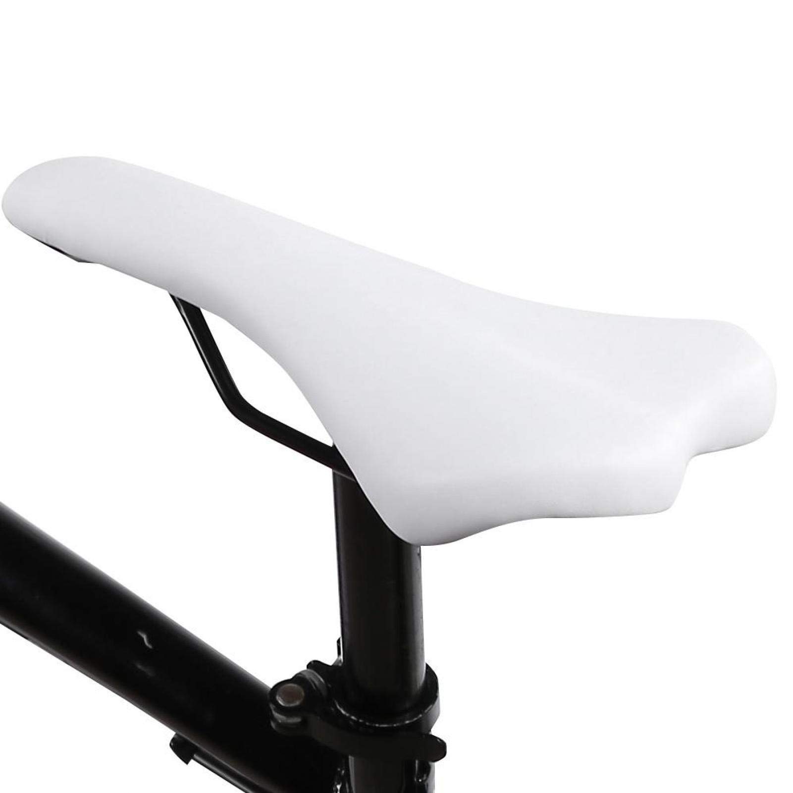Bicycle Saddle, Bicycle Saddle Cushion PU Leather Wear-Resistant MTB Saddles Bicycle Equipment (White)