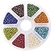 PH PandaHall 12500pcs Glass Seed Beads 12/0 Waist Beads 2mm Transparent Silver Lined Loose Spacer Mini Glass Seed Beads for Friendship Bracelet Making Summer Seaside Beading Weaving