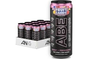 ABE ALL BLACK EVERYTHING All Black Everything Sugar Free Energy Drink | Fruit Candy | 0 Calories | 12 Pack | 200mg Natural Caffeine | Pre-Workout Sport Drink for Men and Women