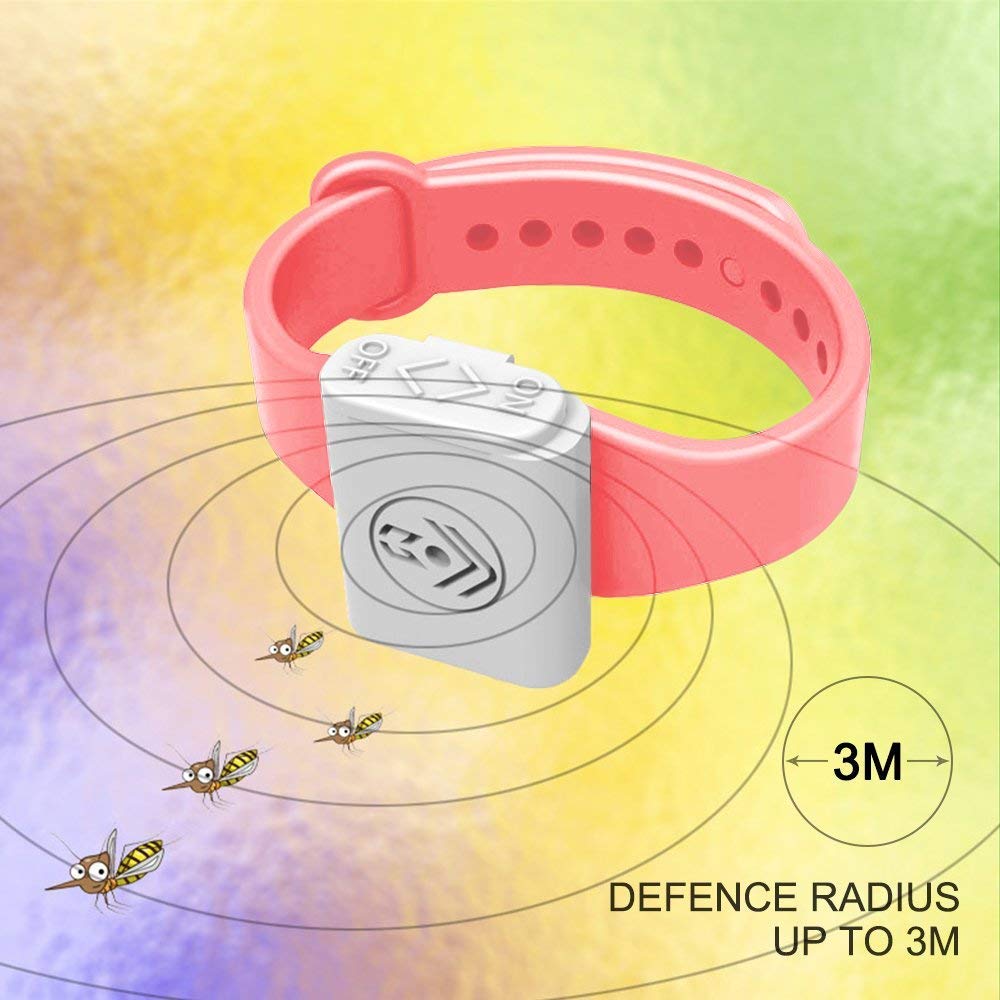 Homeda Camping Mosquito Repellent Bracelet, Electric Ultrasonic Mosquito Repellent Wristband Non-toxic Deet Free Eco-friendly for Camping & Hiking