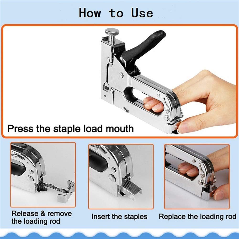 Staple Gun with Staples, 3-in-1 Staple Gun with Remover, Premium Heavy Duty Staple Nail Gun Kit with 1250 Staples - Upholstery Stapler for DIY Repair, Carpentry, Decoration, Furniture : Office Products