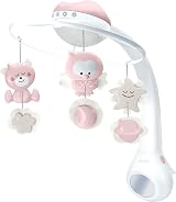 Infantino 3-in-1 Projector Musical Mobile Dusty Rose Baby Night Light