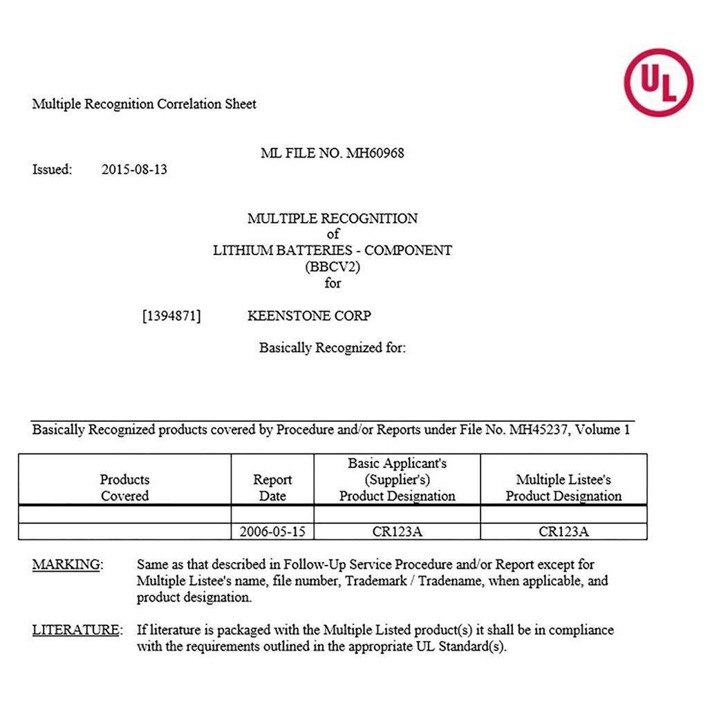 Morpilot 3V CR123A Lithium Battery, High Capacity 16 Pack 1500mAh Non-Rechargeable CR123A Batteries PTC Protected for Arlo Cameras, Flashlight, Camera, Toys, Alarm System