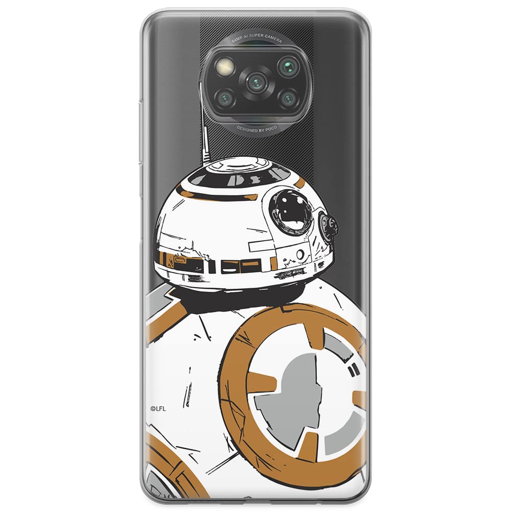 ERT GROUP mobile phone case for Xiaomi POCOPHONE X3 original and officially Licensed Star Wars pattern BB 8 009 optimally adapted to the shape of the mobile phone, partially transparent