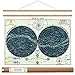 Cavallini Papers & Co. Astronomy Chart with Hanger Kit Vintage Style Celestial Constellations 28 x 20