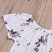 CCSDR Baby Girl Strap Skirt+Romper,Infant Floral Print Shirt Jumpsuit Outfit Set (Wine, 0-6 Months, 6_Months)