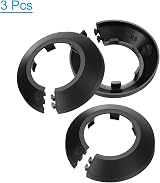 PATIKIL 3x Black PP Plastic Water Pipe Cover Collar Flange 1.26" Wall Drain view 3