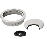 Rayibuir 2 Pack Desk Grommet Kit 60mm Zinc Alloy Brushed Silver Ø60mm view 2
