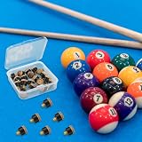 LICQIC 10 Pcs Pool Cue Tips 10mm Brown Screw On with Plastic Storage Box view 4