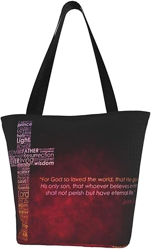 Amazon キリスト教クリスチャンクロス エコバッグ レディース ショッピングバッグ 大容量 多機能 バッグ シンプルさ カジュアル トートバッグ おしゃれ ショルダーバッグ 人気 贈り物 Nico Ting エコバッグ 買い物バッグ