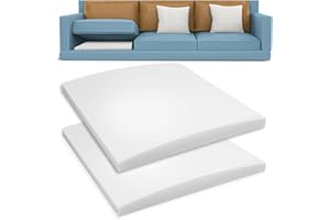 Eazy2hD Furniture Seat Couch Cushions Replacement 20" x 20" High-Density Foam Cushion Sag Repair Soft Chair Square Cushion Foam Support for Sofa Seat Cushiones（Quantity 2）