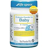 Life-Space 60 Grams, for 0-36 Month Baby, 7.5 Billion CFU & Multi Strain, Balance Microflora, Supports Digestive Health & Nutrient Absorption & Immunity, No Refrigeration Probiotic Powder for Baby
